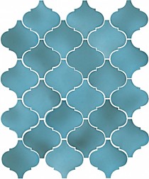 Арабески Майолика Голубой глянец 260х300х7мм чип 6,5х6,5мм. Плитка мозаичная KeramaMarazzi (0.59/10)
